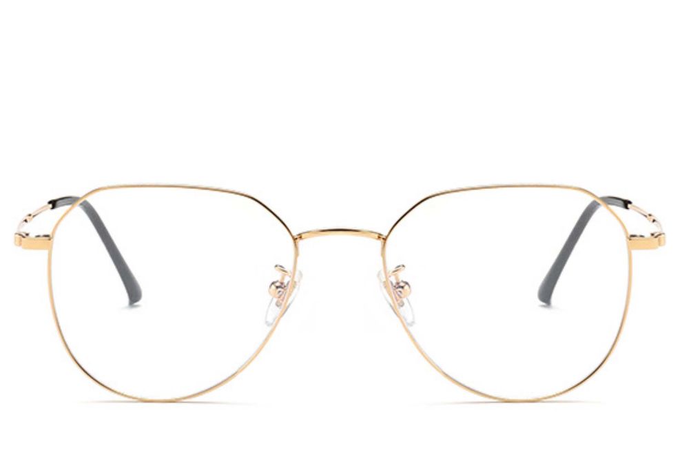 Gafas ovaladas de titanio dorado #BS0406-0272