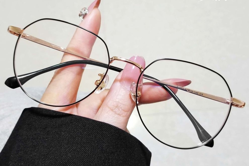 Geometric Black Metal Glasses #BS0406-0285