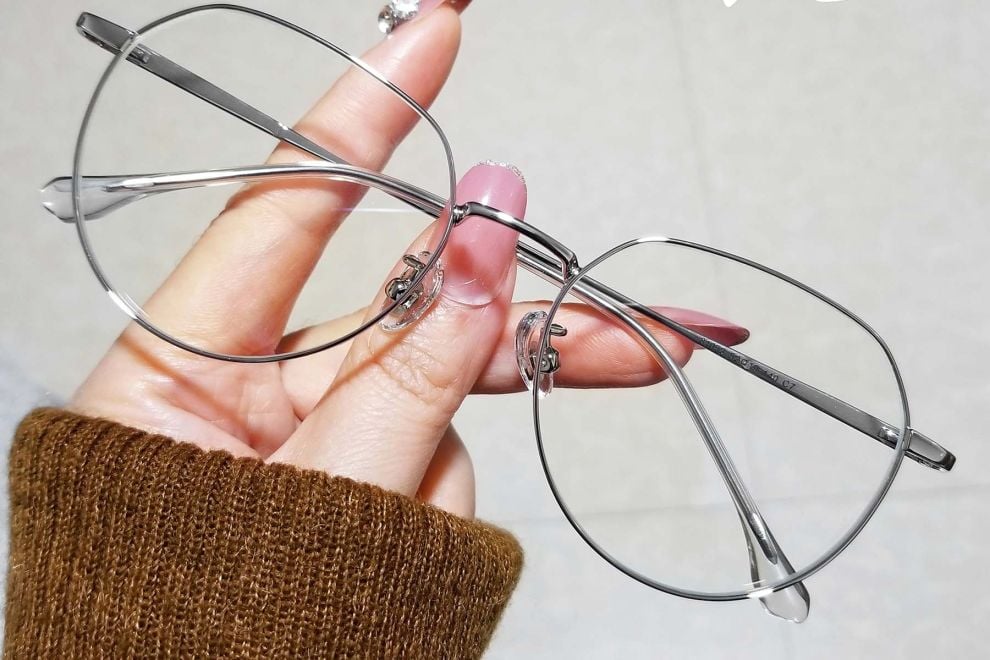 Geometric Silver Metal Glasses #BS0406-0286