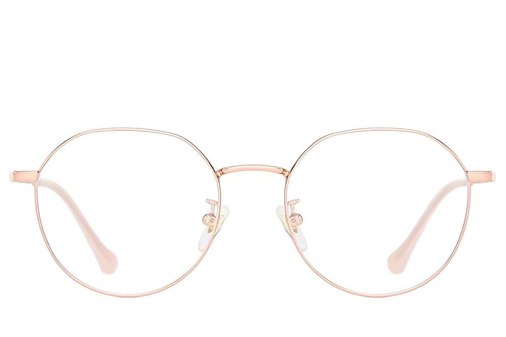 Oval Pink Titanium Glasses #BS0406-0322