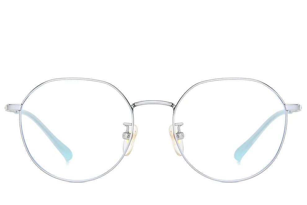 Oval Silver Titanium Glasses #BS0406-0324