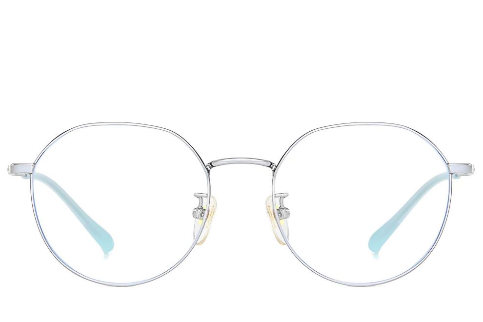 Oval Silver Titanium Glasses #BS0406-0324
