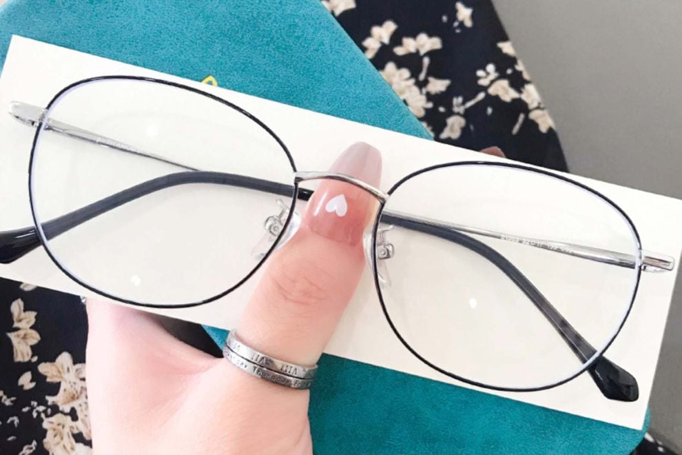 Oval Silver Titanium Glasses #BS0406-0329