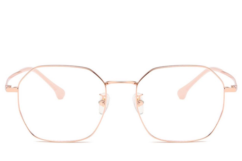 Gafas geométricas de titanio rosa #BS0406-0332