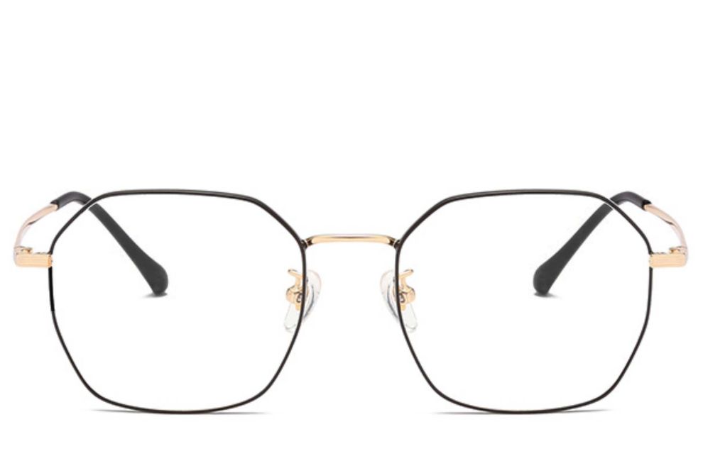 Gafas geométricas de titanio dorado #BS0406-0333