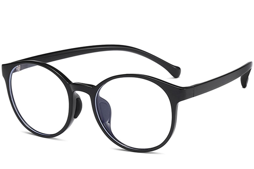 Gafas ovaladas negras TR90 para niños #BS0406-0338