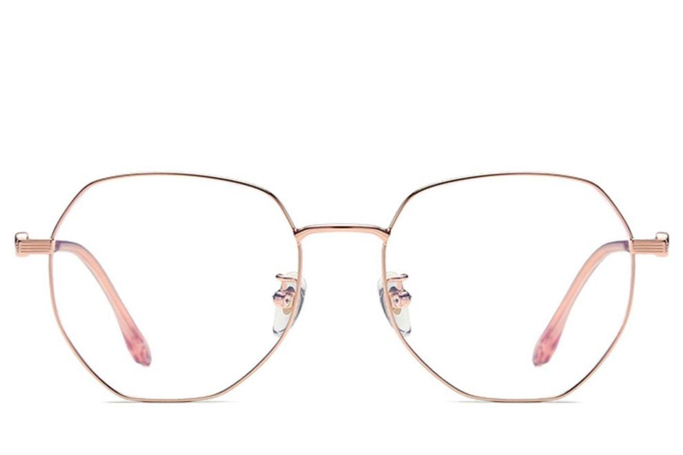 Geometric Pink Titanium Glasses #BS0406-0378
