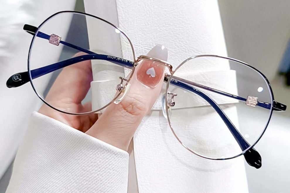 Oval Black Titanium Glasses #BS0406-0391