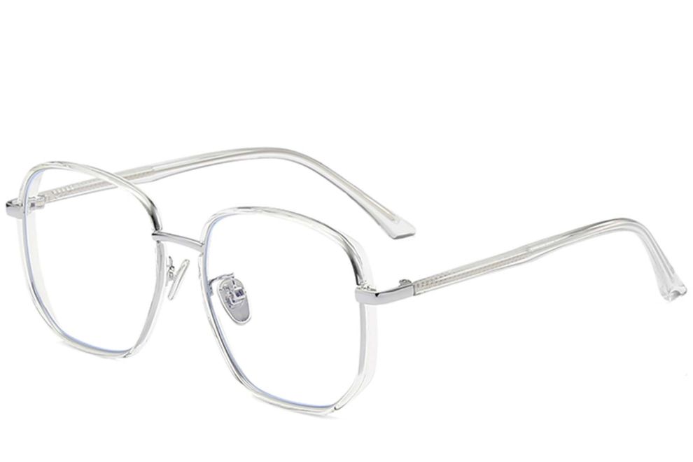 Lunettes géométriques transparentes en métal #BS0406-0402