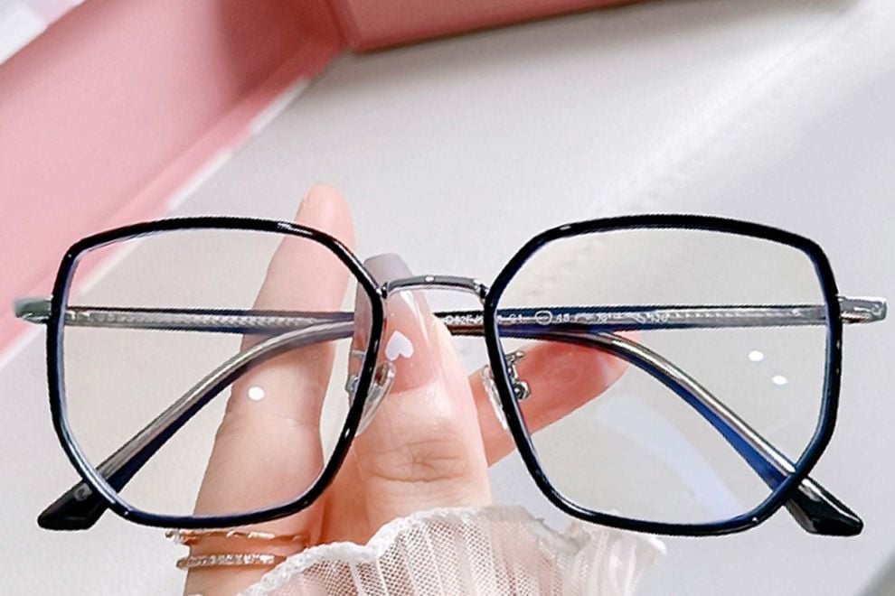 Geometric Silver Metal Glasses #BS0406-0407