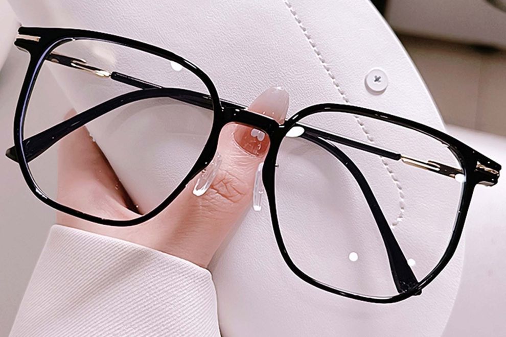 Geometric Black TR90 Glasses #BS0406-0424