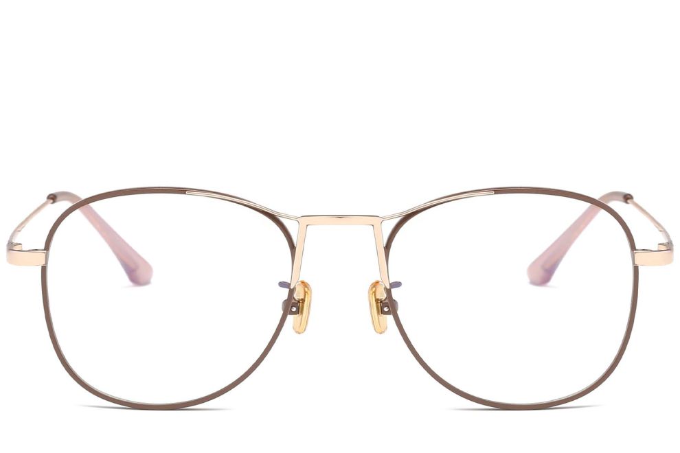 Aviator Brown Metal Glasses #BS0406-0430