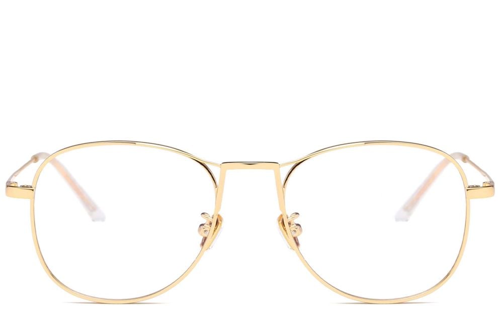 Aviator Golden Metal Glasses #BS0406-0431