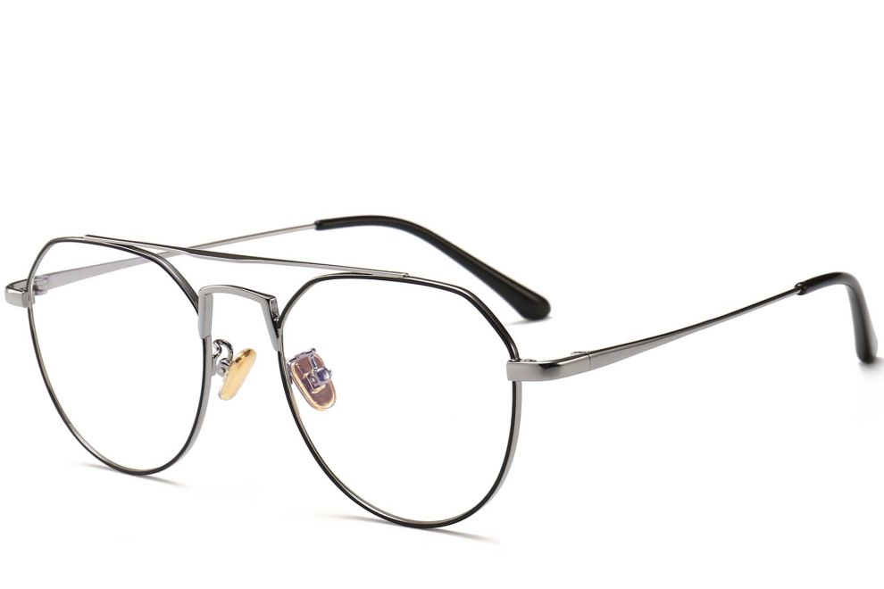 Aviator Grey Metal Glasses #BS0406-0434