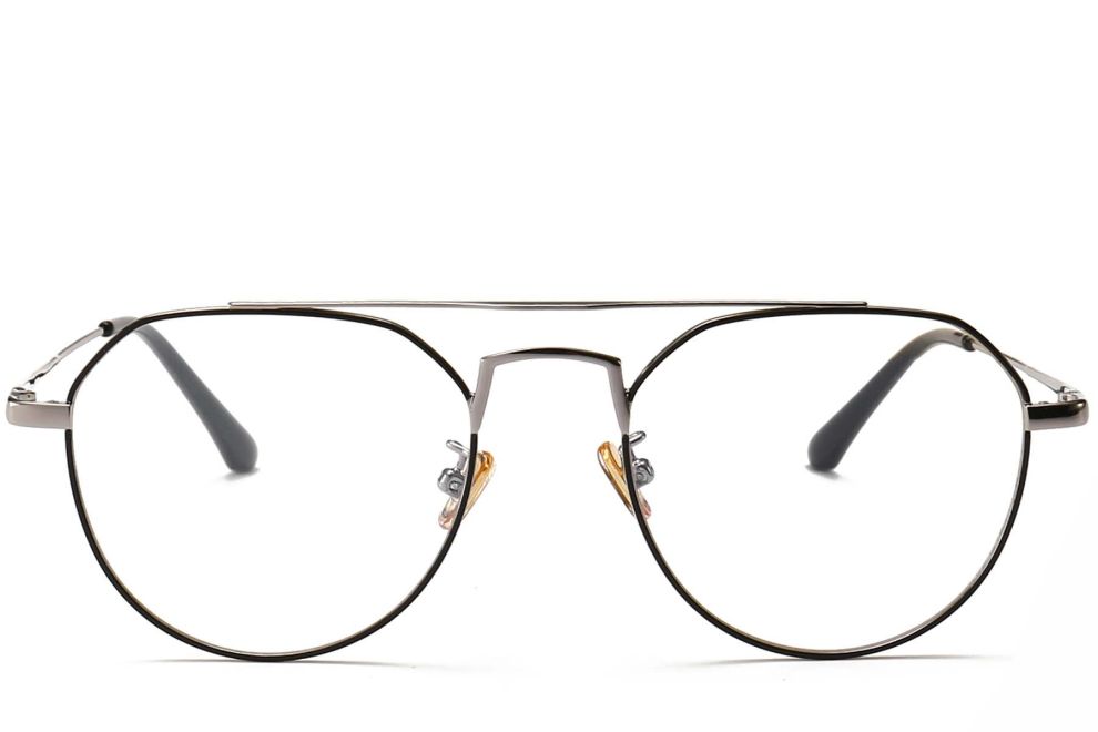 Aviator Grey Metal Glasses #BS0406-0434
