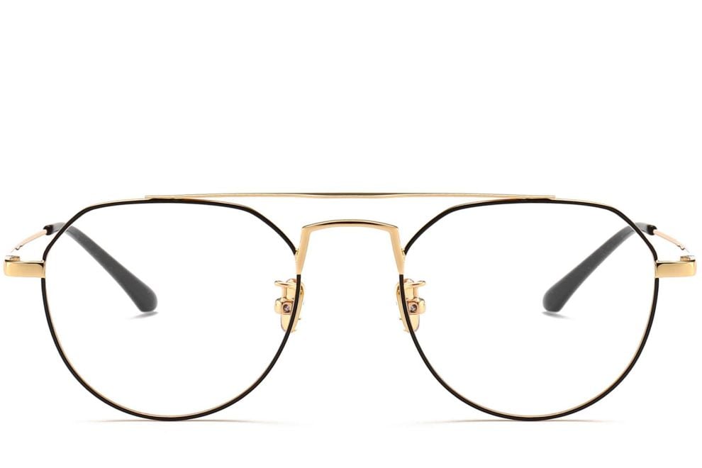Aviator Golden Metal Glasses #BS0406-0435