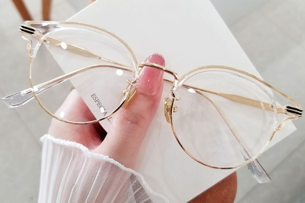 Semi-rimless Transparent TR90 Glasses #BS0406-0452