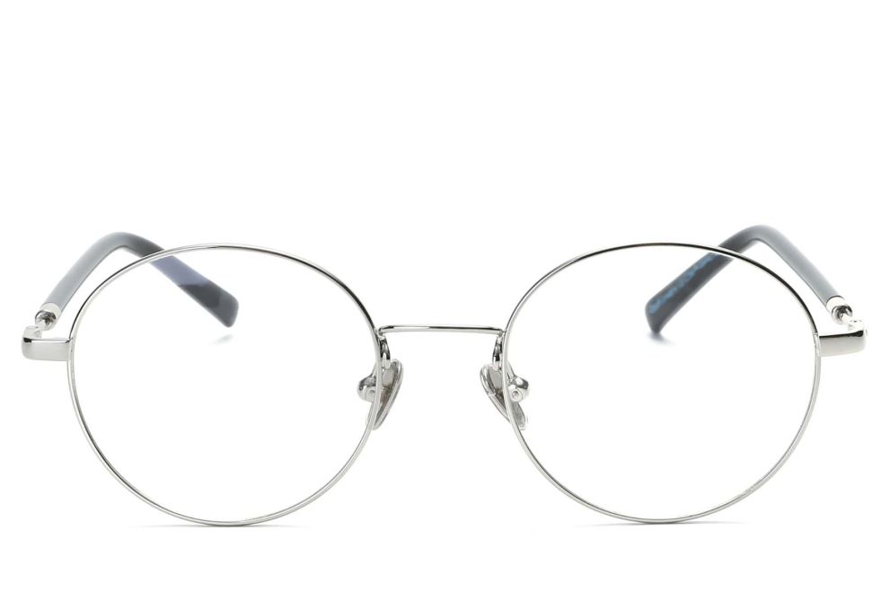 Gafas ovaladas de metal plateado #BS0406-0469