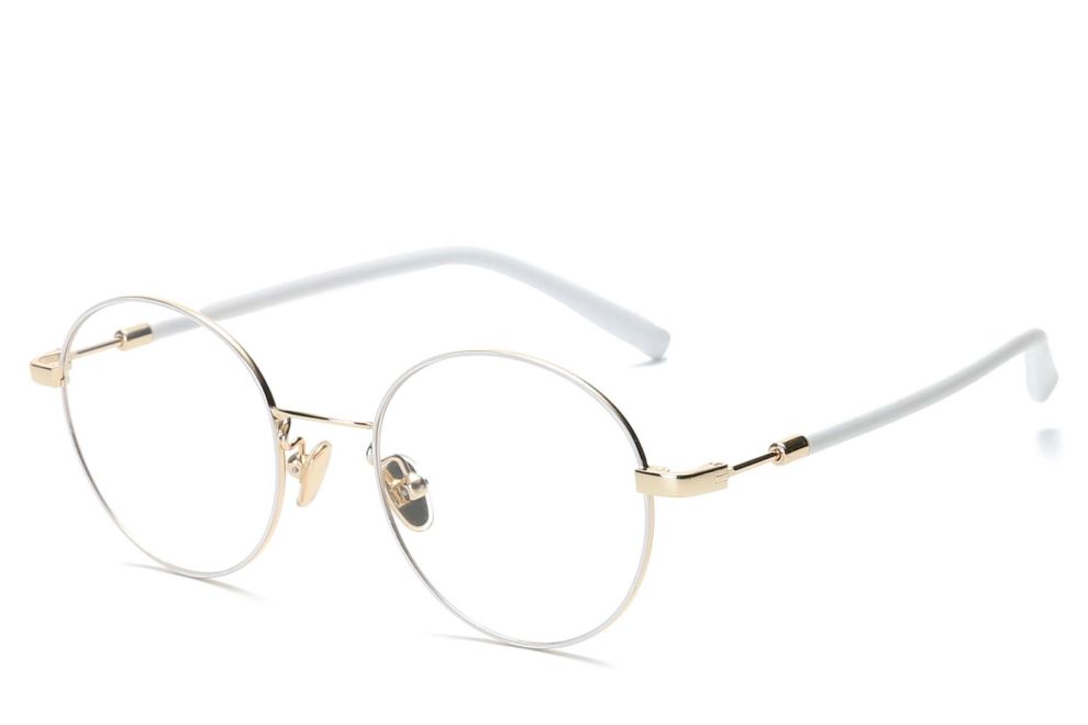 Verres ovales en métal blanc #BS0406-0471