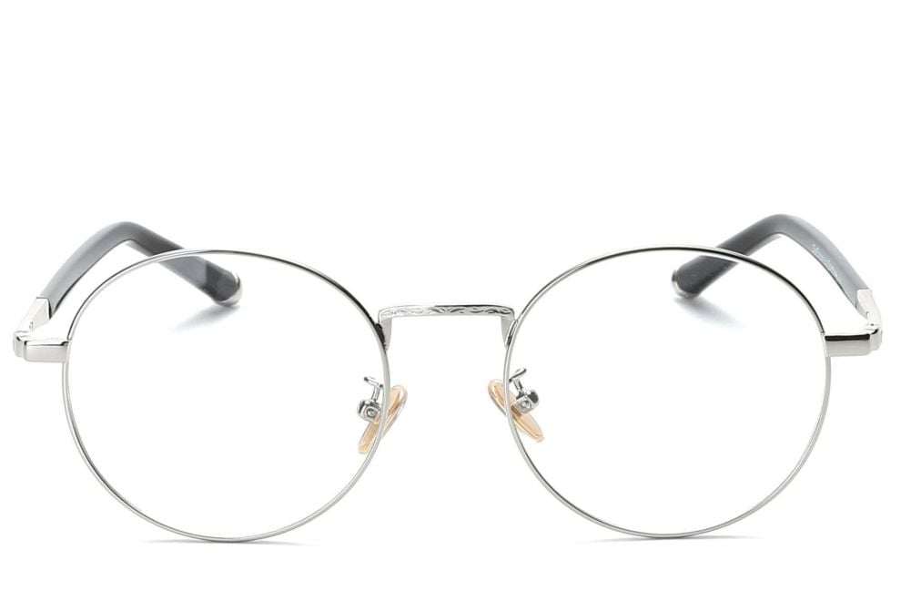Oval Silver Metal Glasses #BS0406-0473