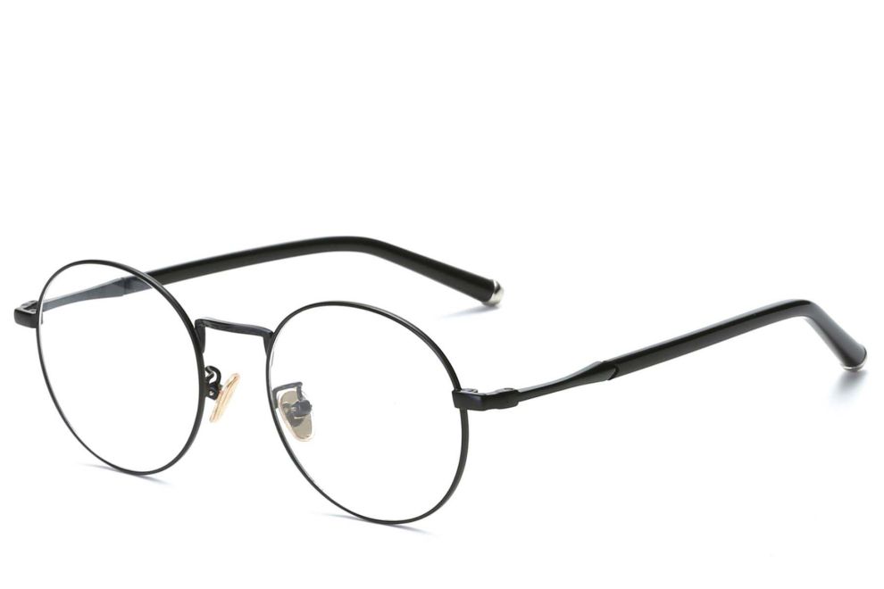 Lunettes ovales en métal noir #BS0406-0474