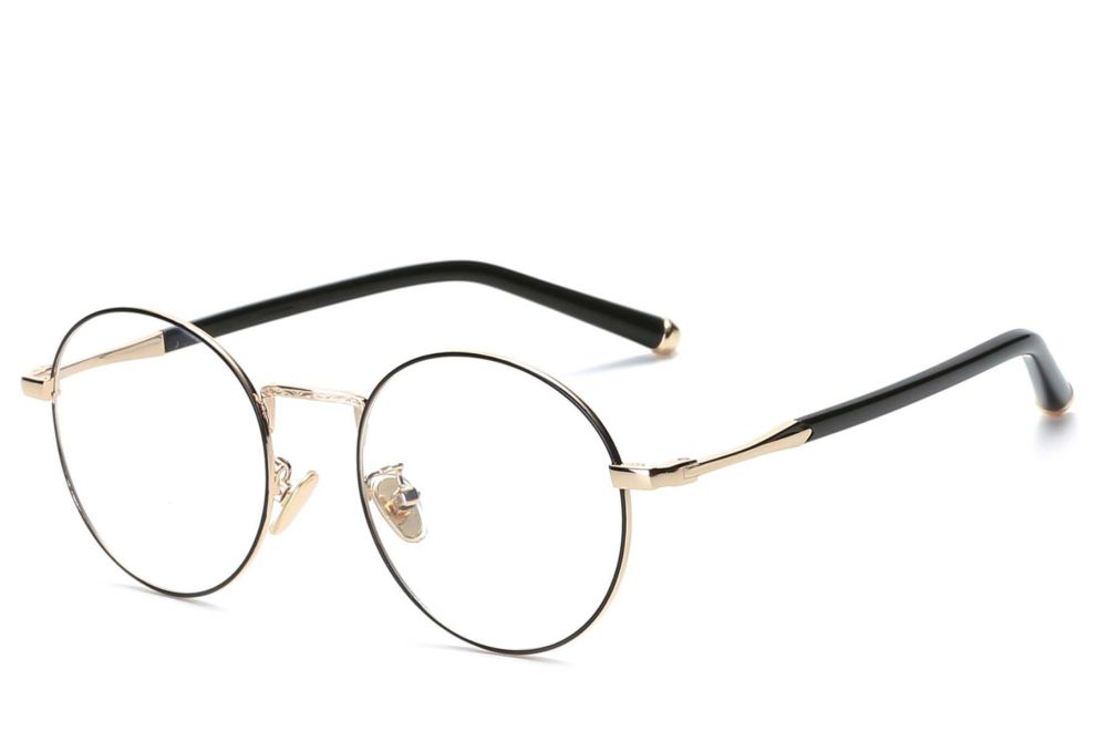 Gafas ovaladas de metal dorado #BS0406-0475