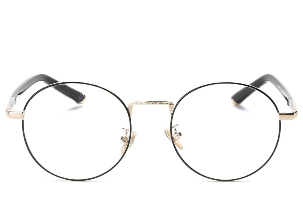 Oval Golden Metal Glasses #BS0406-0475