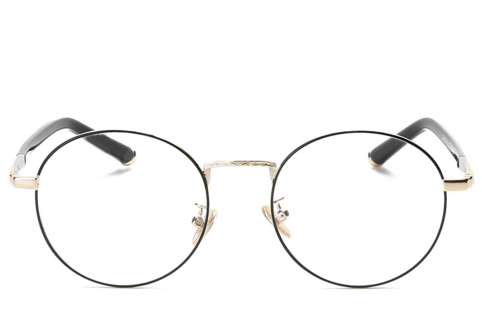 Gafas ovaladas de metal dorado #BS0406-0475