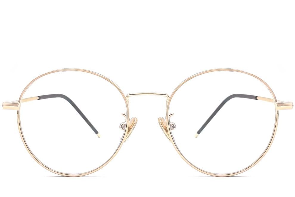 Oval Golden Metal Kids Glasses #BS0406-0480