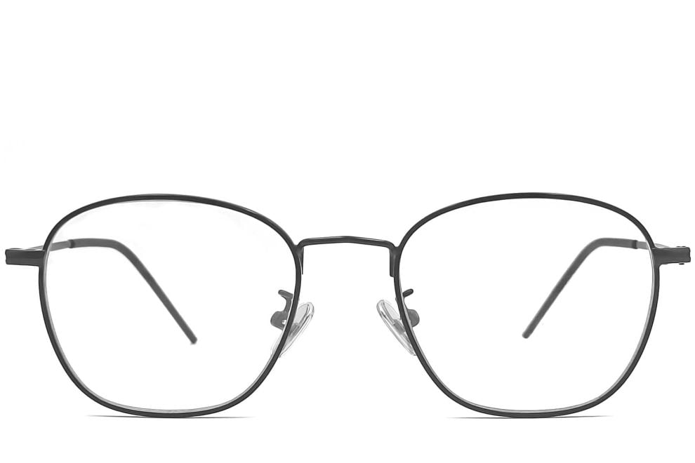 Oval Black Metal Kids Glasses #BS0406-0484