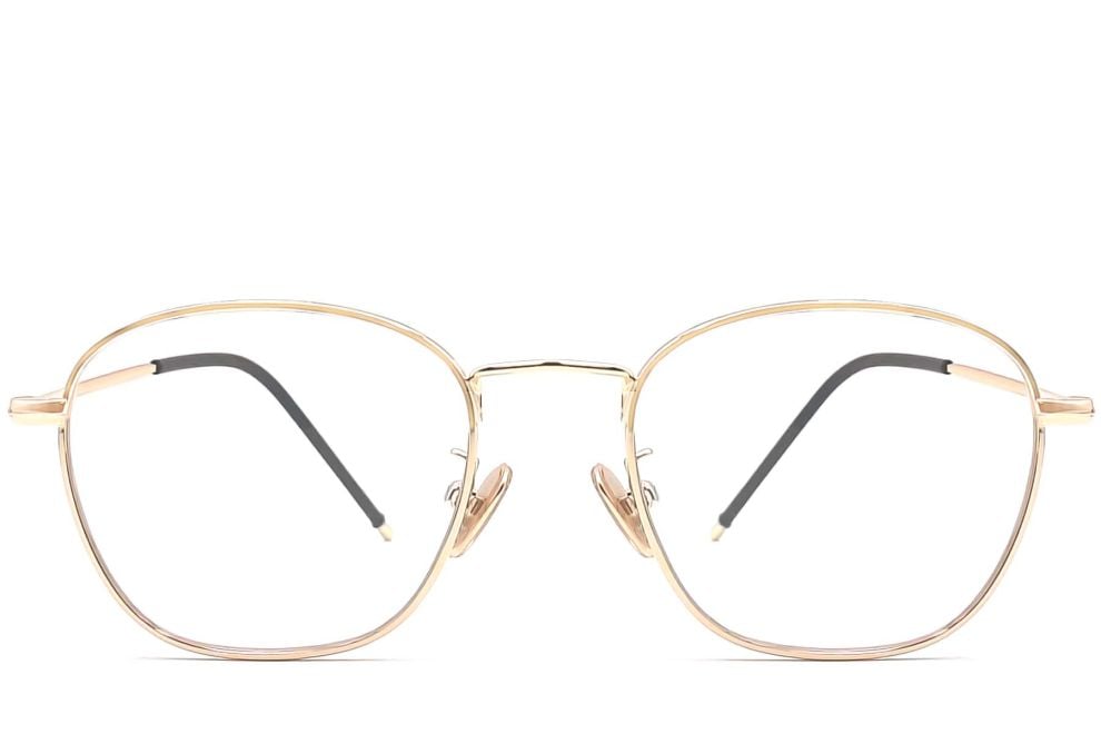 Oval Golden Metal Kids Glasses #BS0406-0485