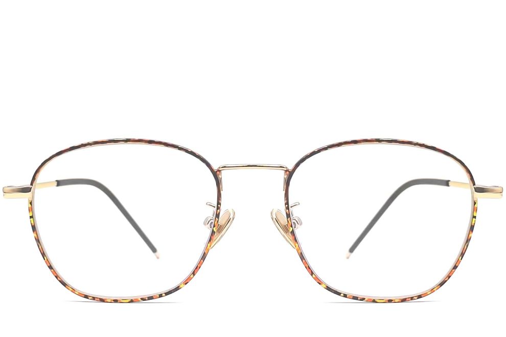 Oval Tortoiseshell Metal Glasses #BS0406-0487
