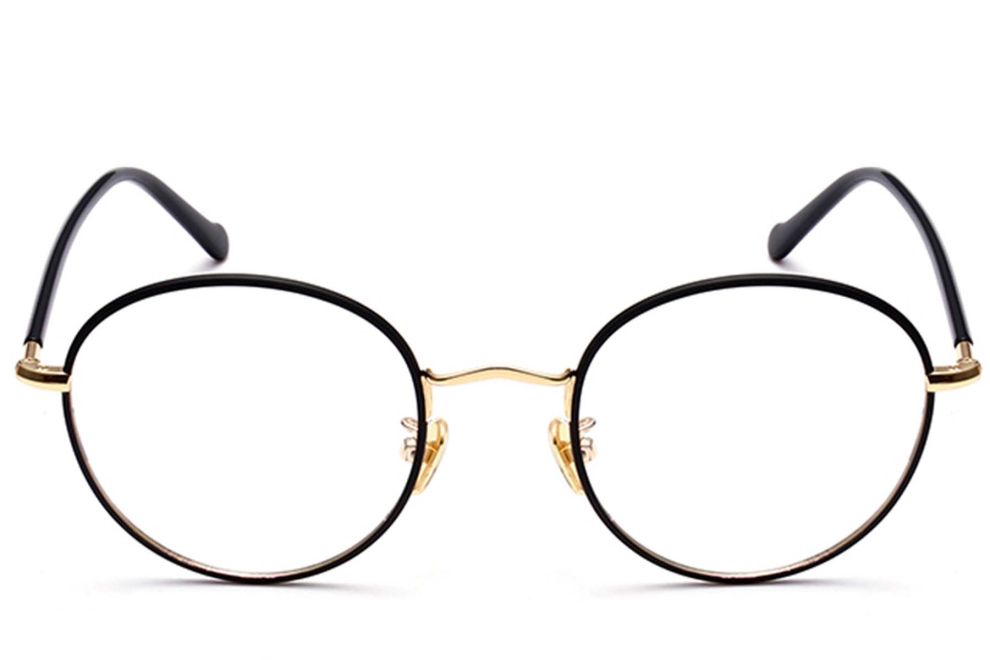 Gafas ovaladas de metal dorado para niños #BS0406-0489
