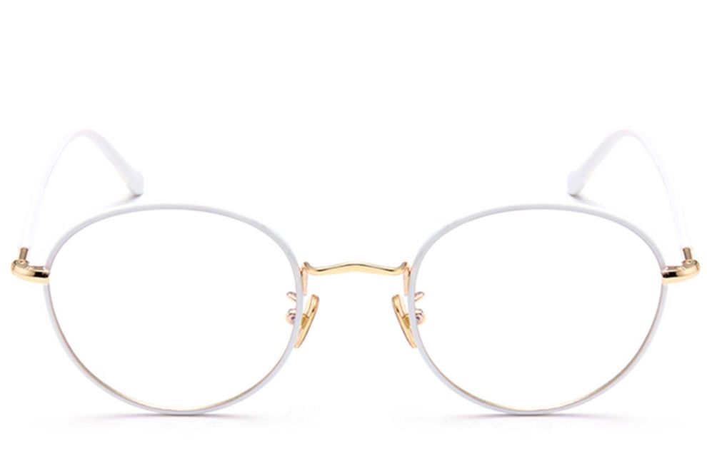 Oval White Metal Kids Glasses #BS0406-0491