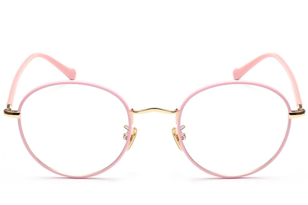 Oval Pink Metal Kids Glasses #BS0406-0492