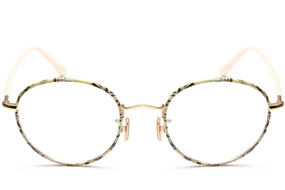 Oval Pattern Metal Kids Glasses #BS0406-0493