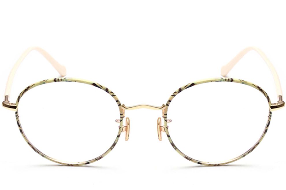 Oval Pattern Metal Kids Glasses #BS0406-0493