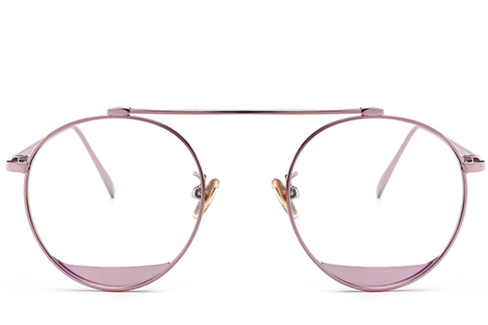 Gafas de aviador de metal rosa #BS0406-0497
