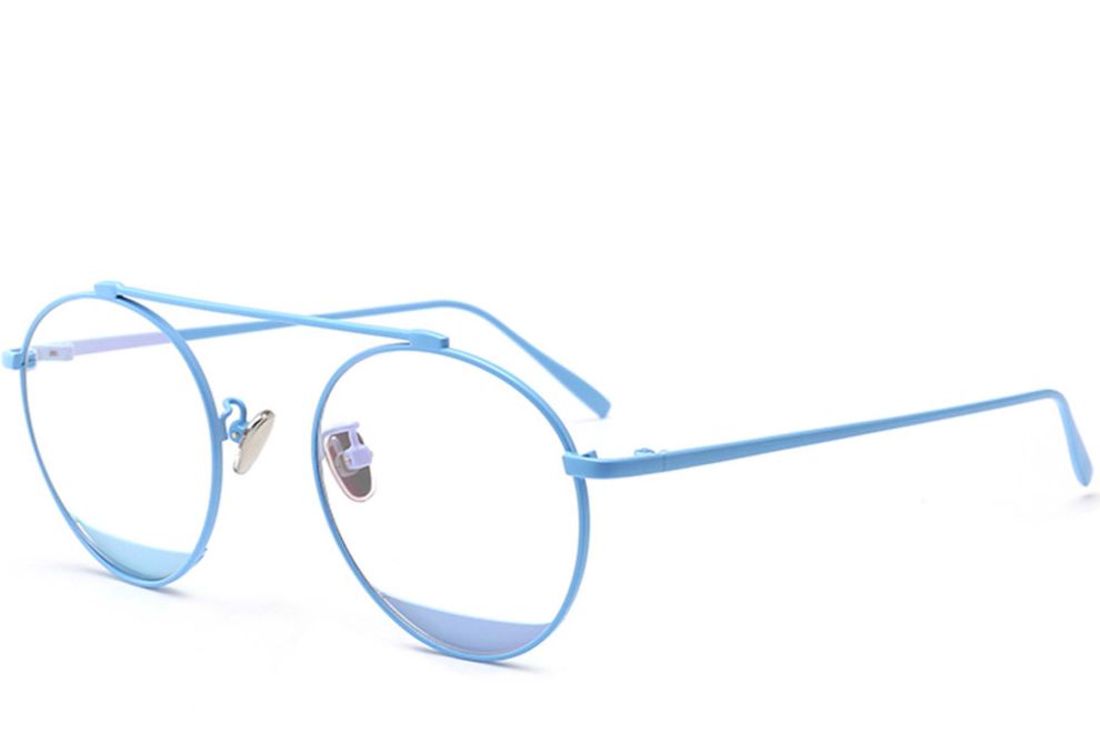 Gafas de metal azul aviador #BS0406-0498