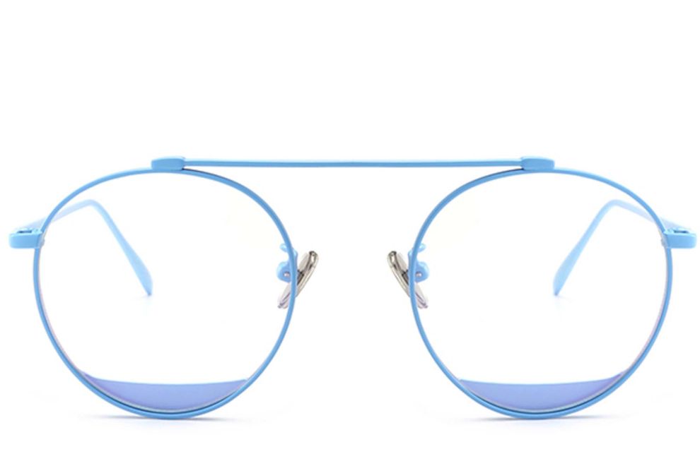Gafas de metal azul aviador #BS0406-0498