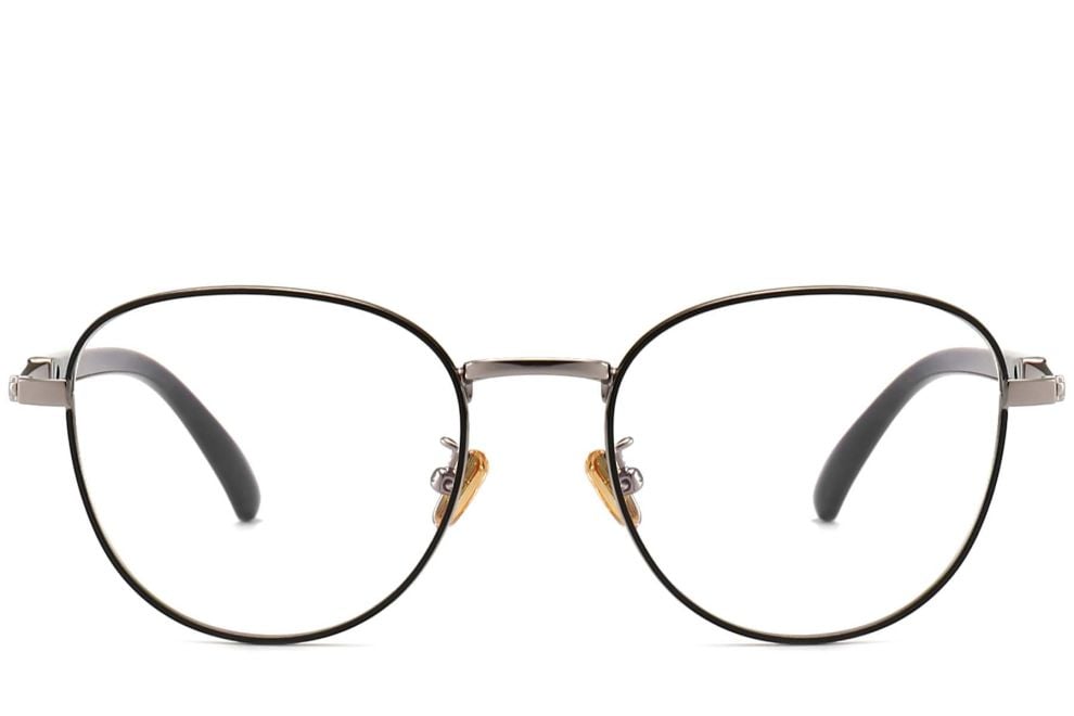 Oval Grey Metal Glasses #BS0406-0499