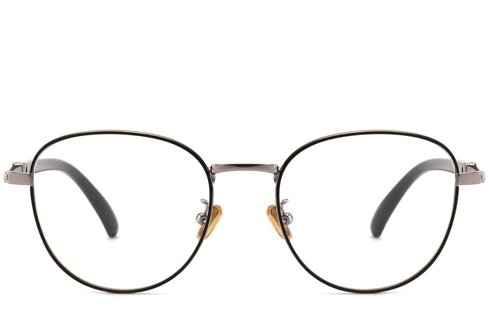 Gafas ovaladas de metal gris #BS0406-0499