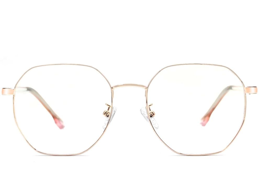 Geometric Pink Metal Glasses #BS0406-0507