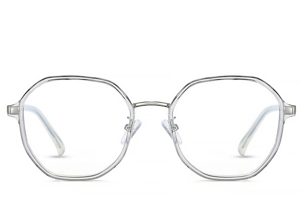 Gafas geométricas de metal gris #BS0406-0517