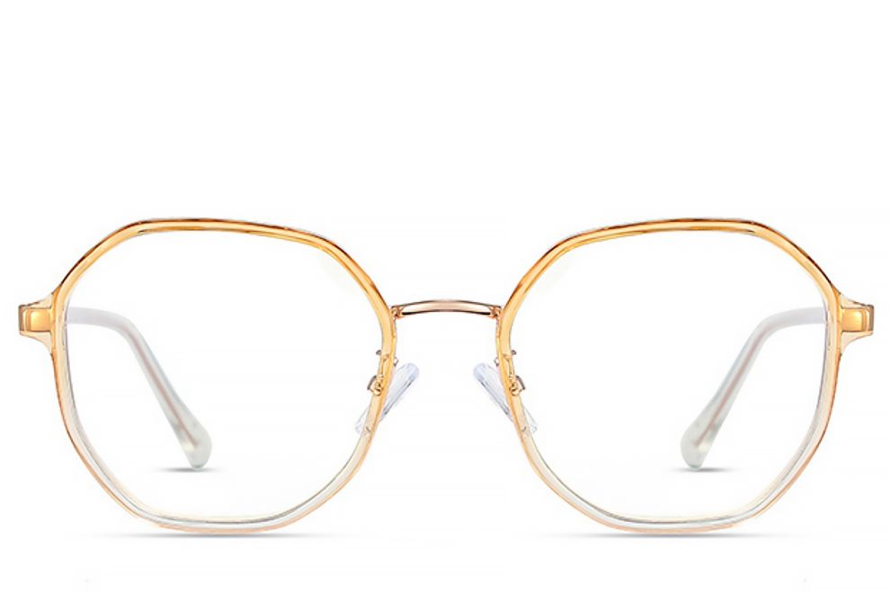 Lunettes géométriques en métal orange #BS0406-0518