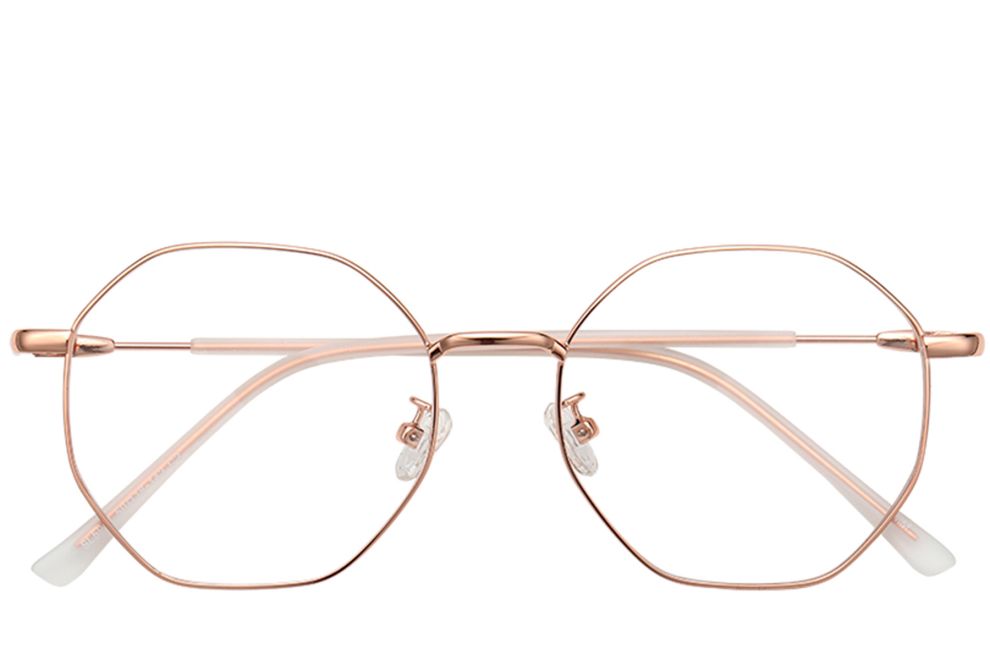 Lunettes géométriques en métal rose #BS0406-0524