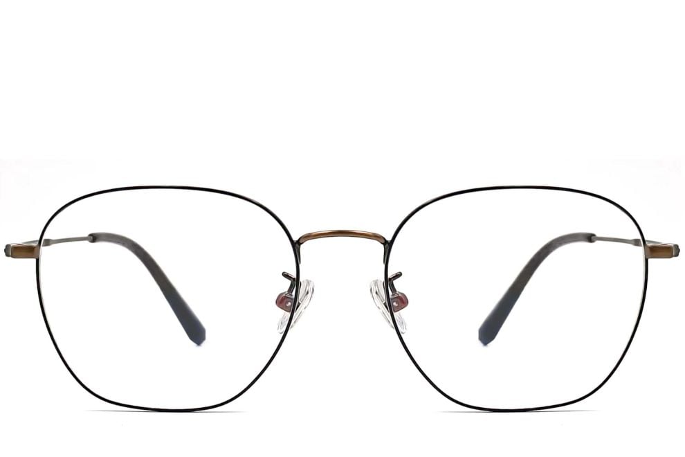 Oval Black Titanium Glasses #BS0406-0527