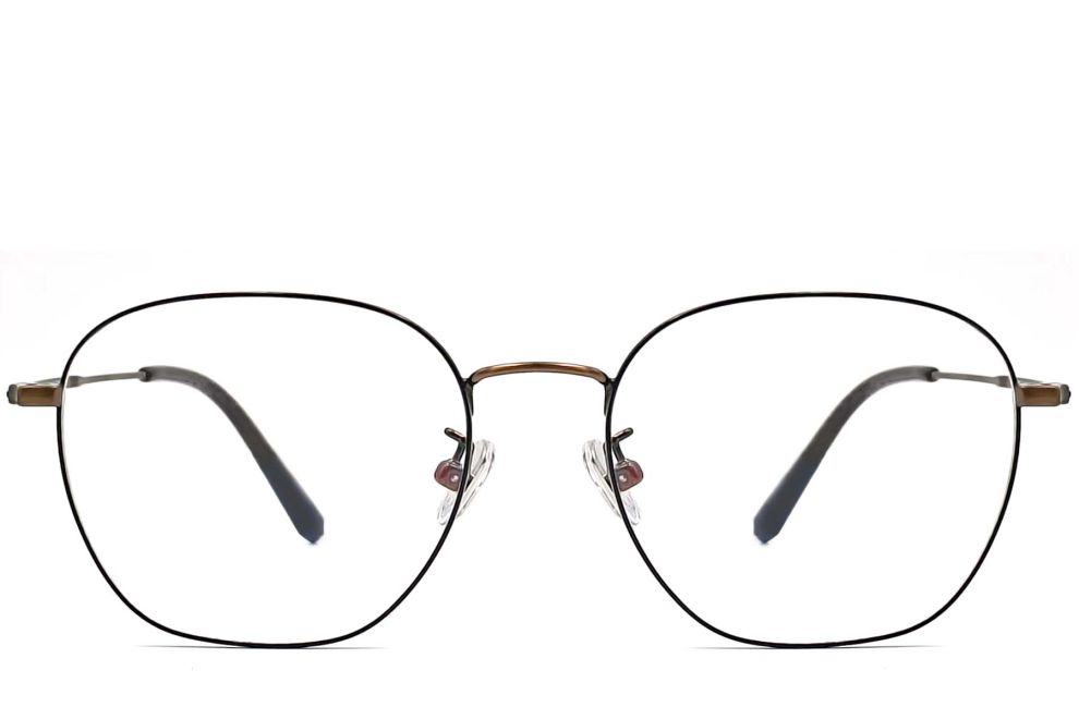 Oval Black Titanium Glasses #BS0406-0527
