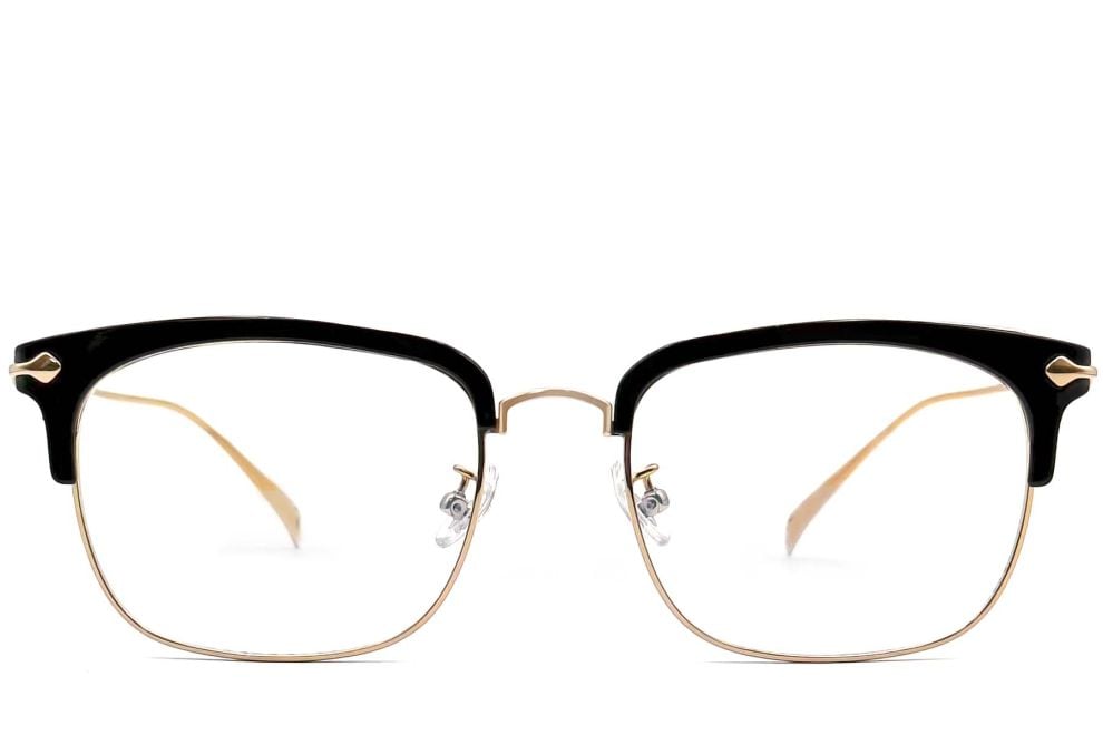 Semi-rimless Golden Titanium Glasses #BS0406-0528