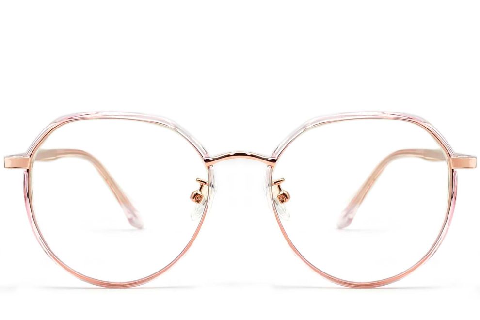 Geometric Pink TR90 Glasses #BS0406-0558